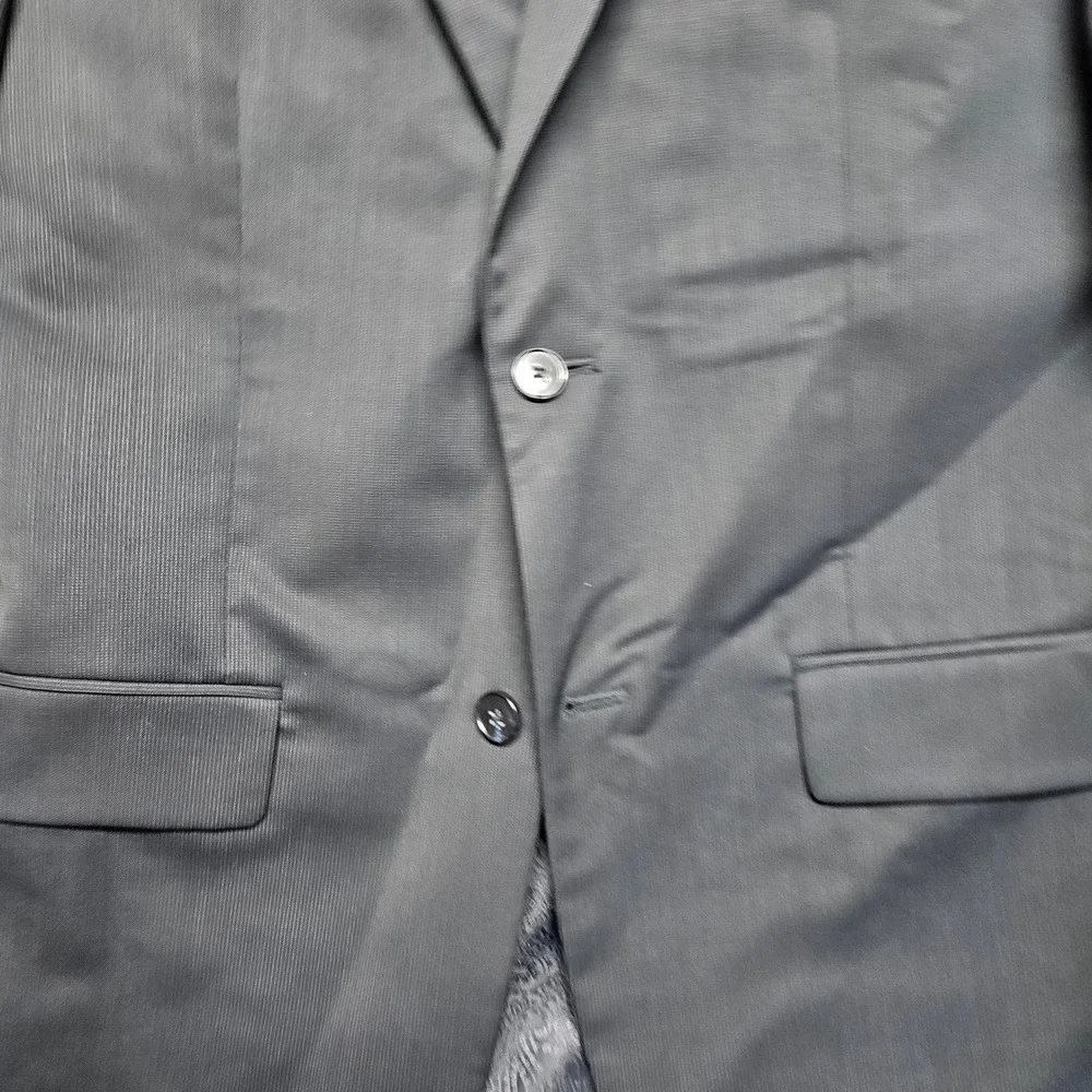 Material London Marzotto Suit Jacket Mens 38R Charcoal Grey Wool Blend Blazer